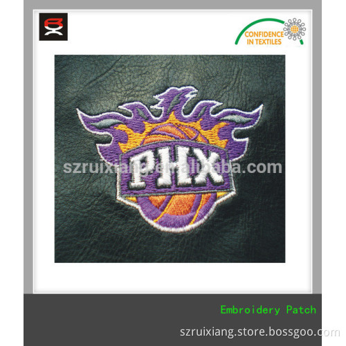 Custom leather embroidery patch for jacket